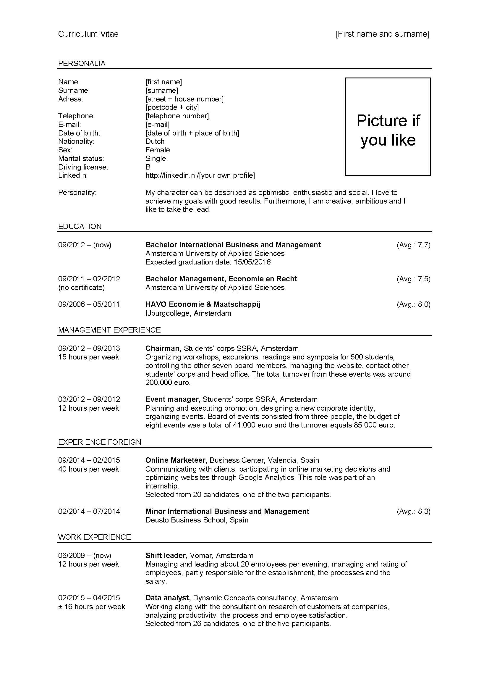 Cv Maken Engels | hetmakershuis