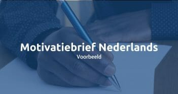 Voorbeeld Nederlandse motivatiebrief 2022